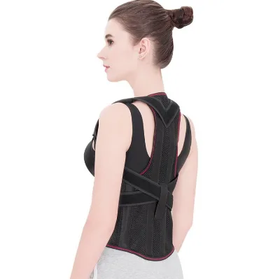 Elastic Back Straightener Posture Corrector with Ojeras Clavicle Support Lumbar Shoulder Pain Correction Brace Belt