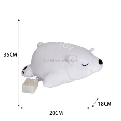 Newly Customized Sleeping Polar Bear Plush Toy Lovely Polar Bear Stuffed Animal Toys Music Box Polar Bear Soft Toy