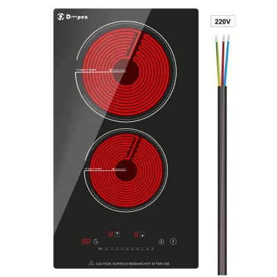 1 Piece Selling Available 23.5 Inches 3000W Electric Infrared Cooker 2 Burner Drop in Design Slide Control Electric Cooker