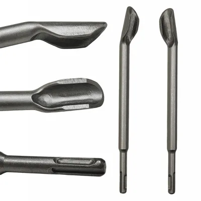 High Quality SDS-Plus Flat & Point Chisel Bit Set for Brick Wall Removal (5pcs)-001