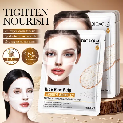 OEM/ODM Wholesale for Organic Rice Collagen Firming Facial Mask Deep Nourishing Anti Wrinkle Lightening Whitening Dry