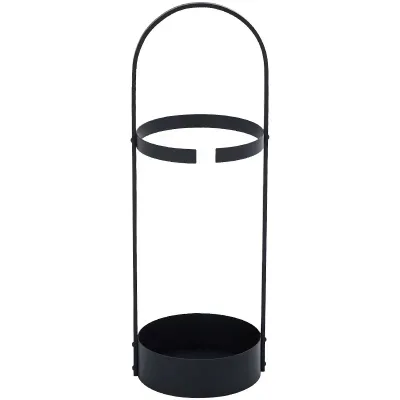 Wholesale Modern Black Metal Powder Coated Movable Umbrella Storage Rack Circular Indoor Iron Decorative Umbrella Stand