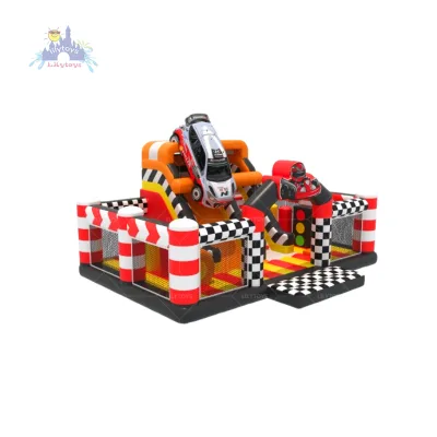 Commercial Car Inflatable Bounce House with Slide for Amusement Park and Rental Business