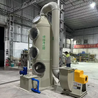 Global Sales Gas Scrubber High Efficiency Wet Scrubber for Remove Fish Feed Odor, Chemical Plants, Electroplating Factories