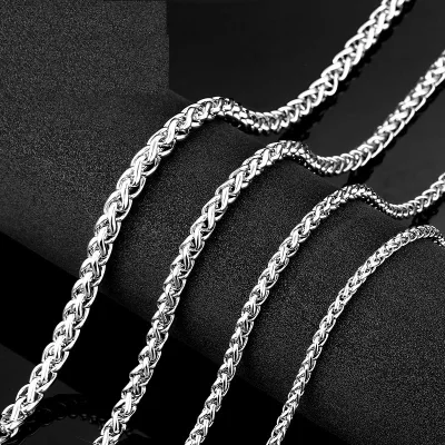 Simple Long Necklace for Women Indian Casual Men Palestine Necklaces Stainless Steel Vintage Non Tarnish Chain ALN25120990