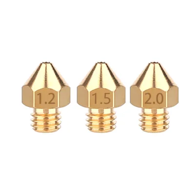 AISmartgoo 3D Printer MK8 Brass Nozzle Kit Squeezing Head 0.2/3/4/5 Accessories Large Diameter Flow