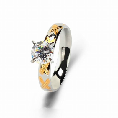 Latest Wedding X Ring Designs Gold Ring for Girls Diamonds Engagement Ring