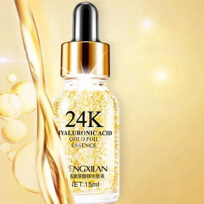 24K Gold Organic Face Serum with High Quality Anti-Aging Ingredients Collagen Wrinkle Fighting OEM Facial Skincare  Face Serum