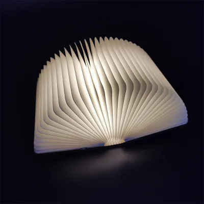 Novelty Home Decor USB Rechargeable Book Shaped Light Folding Book Lamp