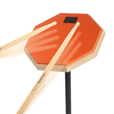 Percussion Instruments Colorful 8/12 Inch Rubber Practice Drum Pad Musical Instrument