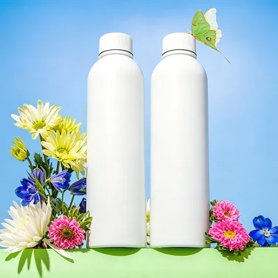 Custom Logo Food Grade Recyclable Aluminum Water Flask BPA Free Lightweight Portable Aluminum Drinking Bottle