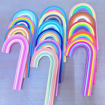 Wholesale Colorful Cake Toppers Rainbow Cake Tools Cake Decorations for Wedding Baby Shower Girls Boys Birthday Party Supplies
