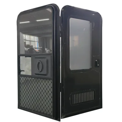 All Black Camper Trailer Door with Air Vent 620x1200mm with Inner Mosquito Net for Caravan Truck Trailer Pick-up Trailer
