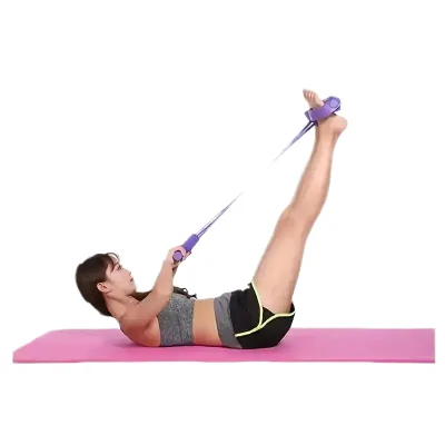 Yoga Stretch Strap Resistance Band Foot Pedal Leg Stretcher Elastic Exercise TPE for Home Gym Pilates Fitness Workout Portable