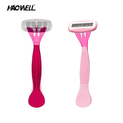 Disposable 5 Blade Women Razor Open Back Design Factory Wholesale for Female Use Safety Bikini Underarm