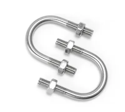 Factory Direct-sale Stainless Steel U-bolt with M10 Thread Plain Finish Class 6 Grade 12mm Pitch Length