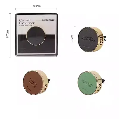 Custom Scent Air Freshener  Luxury Metal Car Perfume Spray  Vent Clip Wholesale Supplier