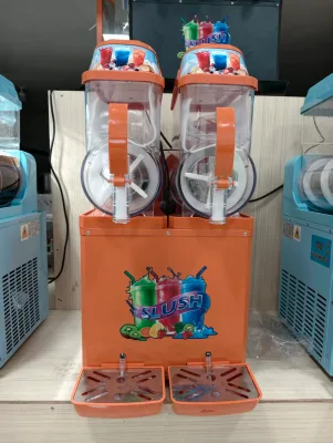 Orange Custom Color Commercial Slush Machine Vibrant Appearance for Instagram Cafe Internet Shop Bright Decoration Style