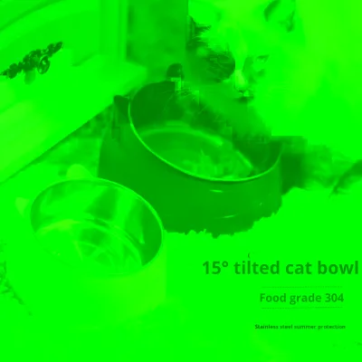 15 Tilted Elevated Durable Portable Lightweight Cat & Dog Food & Water Bowl with Non-Slip Base