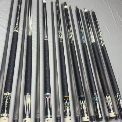 Unciues High Quality Pool Cue Stainless Steel Carbon Forearm 12.5mm Radial Carbon Fiber Shaft Low Deflection Nine-ball