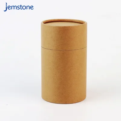 100% Recyclable Tube Brown Paper Kraft Tube Paper Tube Packaging With Lid