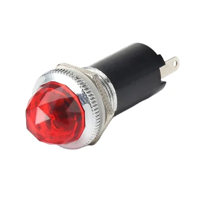 High Quality 16mm Dome Head Red Yellow Green Metal 220v 24v 12v Led Indicator Light With Pins