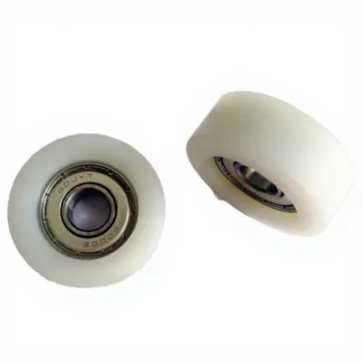 Round Nylon Pulley Wheel With 6000 Deep Groove Ball Bearing Industrial Transmission Pulley ISO CE ROHS REACH Certified