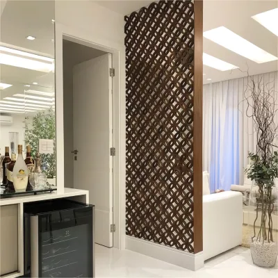 Modern Style Laser Cut Aluminum Alloy Wall Screens Privacy Decor Art for Home Office Durable Elegant Foldable Room Dividers