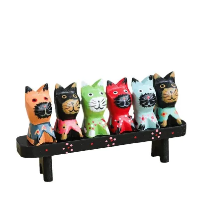 Bench Kitten Living Room Ornament Home Decor Ornament