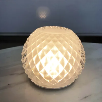 Crystal Table Lamp LED Desk Light Bedside Bedroom Night Lights Hotel Bedside Table Lamp Glass Lamps Home Room Decoration Light