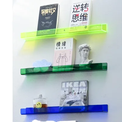 Acrylic Modern Detachable Custom Shop Home Wall Mounted Bookshelf for Decoration and Display