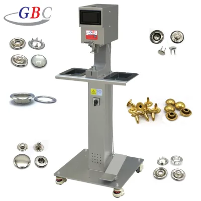 GBC DS20 Stainless Steel Semi-automatic Button Punching Machine with 180pc/min Speed for Garment Buttons
