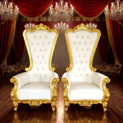 New Style Modern Stainless Steel Frame Gold/Silver/Rose Gold King Chair Throne Living Room Dining Hotel Wedding Furniture