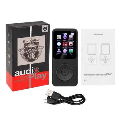 Portable Lossless Sound Music MP3/MP4 Player with HD Speaker Screen Voice Recorder,FM Radio,Support up to 64GB