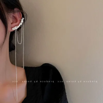Long Tassel Ear Clip Earrings No Piercing for Women Girls 2022 Ear Cff Unusual Trend New Women's Jewelry Luxury