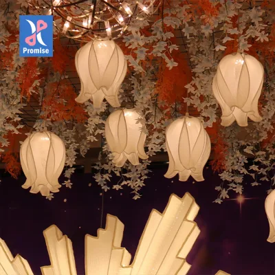 Fine Morden Style Hotel Lighting Elements 10-Head Magnolia Chandelier for Wholesale Wedding Decorations