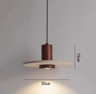 Wabi-Sabi Style Vintage Island Stone Chandelier for Home Office and Bedroom Bedside