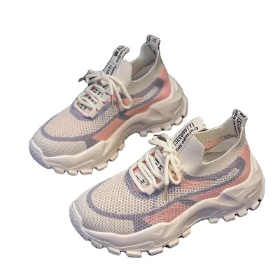 2023 Summer New Breathable Casual Sports Shoes With Elevated Mesh Face for Women's Shoes Dad's Shoes Fashion Versatile