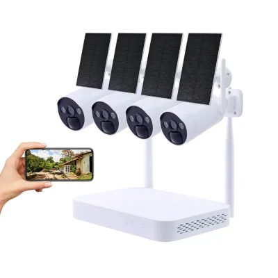 4ch 8ch 3mp 4mp 5mp Security Wifi Solar Camera Cctv Surveillance Battery Camera Kit Wireless