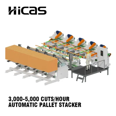 Multi Head Trim Saw Woodworking Machine Horizontal Automatic High Accuracy with European Brand PLC ISO CE ISO9001