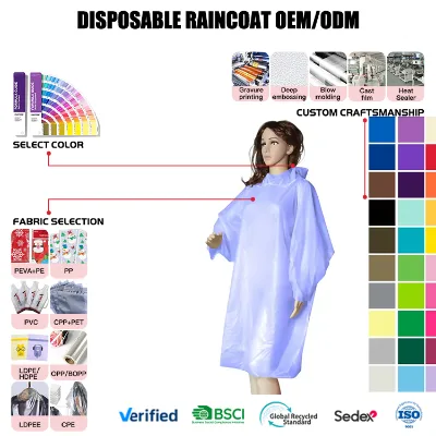 Hooded Plastic Waterproof Disposable Long Foldable for for Girls Camping Hiking & Travel