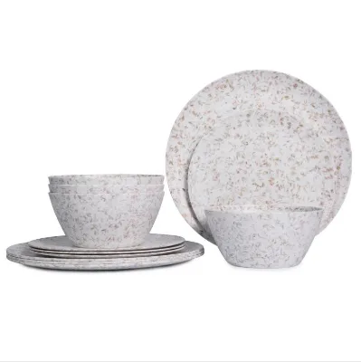 Dishwasher Safe Melamine Dinner Set Rice Husk Tableware