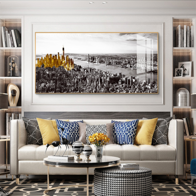 City Building Night Landscapes Art Canvas Painting