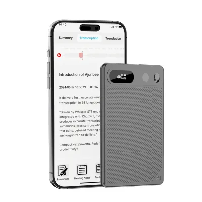 AI Voice Recorders Mini Audio Recorder Phone Call App Control Smart Voice Recorder for Phone Meeting