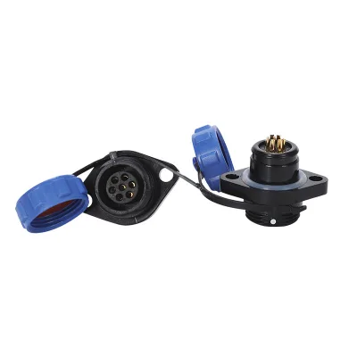 SP13 Aviation Plug Industrial IP68 Waterproof Circular Connector with Flange Seat