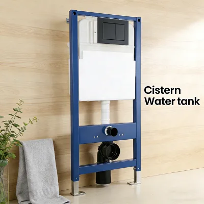 Hot Sale Modern Wall Hung HDPE Blow-Molded Dual-Flush Concealed Tank Toilet