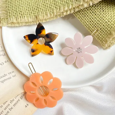 Factory French New Style Acetate Flower Hair Clip