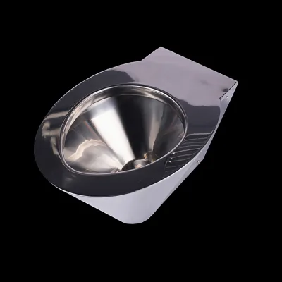 Kuge Wholesale Compact Satin Finished Stainless Steel Wall Hung Toilet WC Pan for Public Facility Bathroom Upgrades