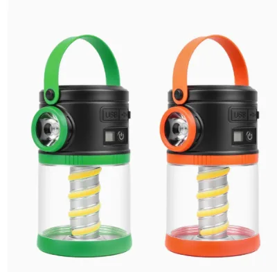 Solar Rechargeable Multi-functional Camping Light Multi-light Source Tent Lamp with USB Charging & Digital Display