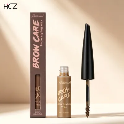 Brow Styling Wax Waterproof Long Lasting Eyebrow Dye Gel Soft Mist Quick Dry Eyebrow Tint with Brush Brown Black Eye Brow Care